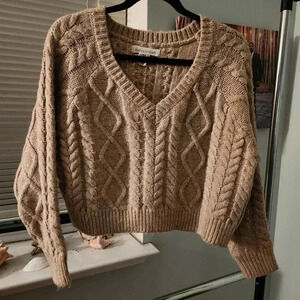 Happily Grey Cableknit Sweater